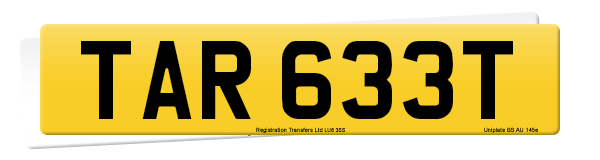 Registration number TAR 633T